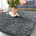 Area Rugs for Living Room Bedroom, Machine Washable 4x5.9 ft Soft Fluffy Shaggy Bedside Rug, Indoor Floor Carpet for Kids Girls and Boys, Dorms, Nursery Rooms, Home Decor Aesthetic